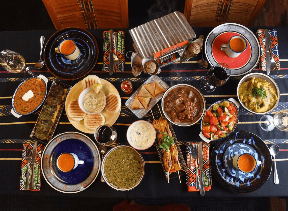 Traditional drumming and dance performance during an African Night dinner